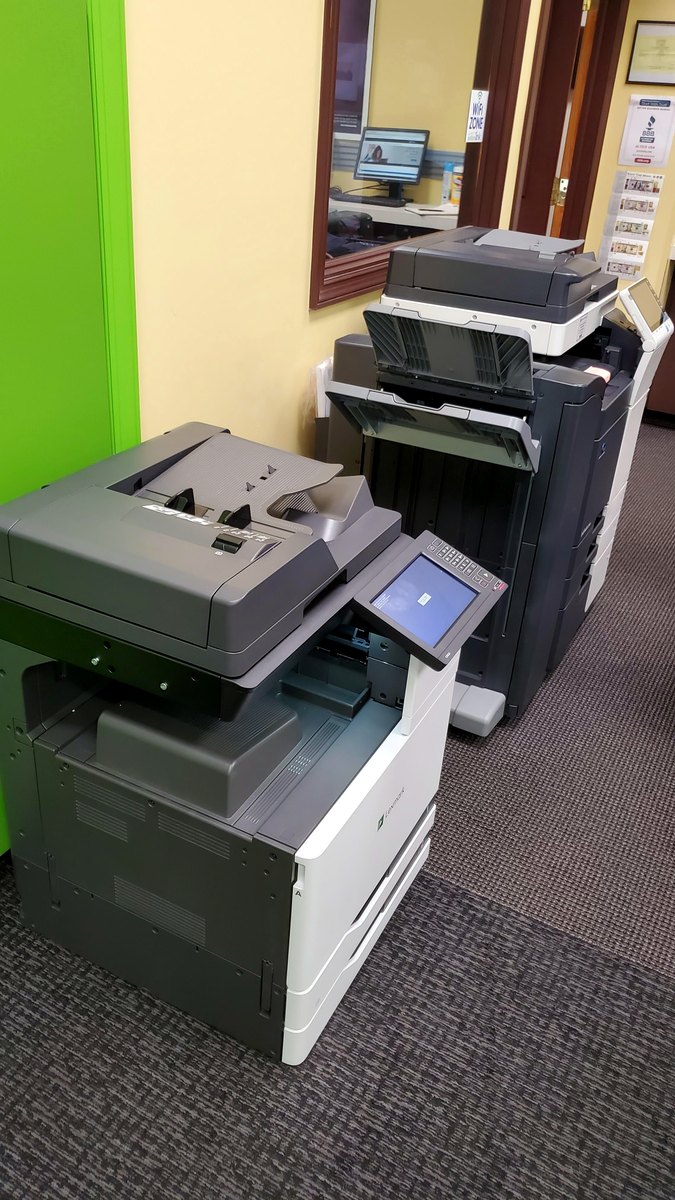 Office copier and printer equipment during field support work